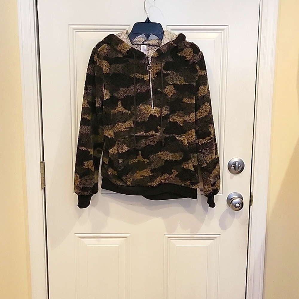 LADIES Quarterzip hoodie camo